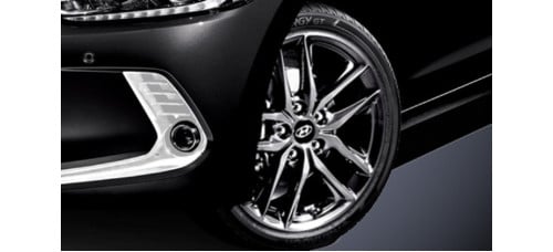 tuix 17 dark gray alloy wheels set hyundai elantra 2015-17